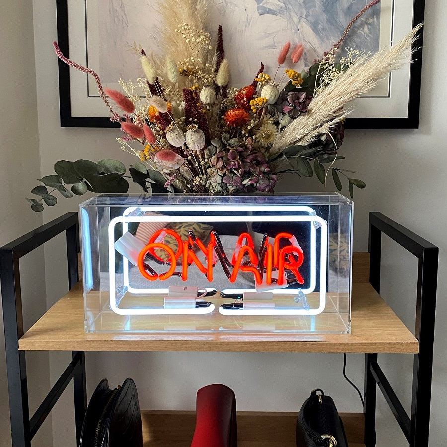 'On Air' Glass Neon Sign