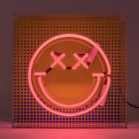 Fun Smile Pink: SW Smiley Acrylic Box Glass Neon
