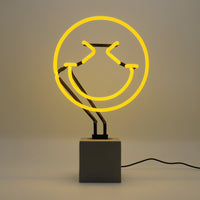 Giggle Yellow: SW Smiley Concrete Base Glass Neon