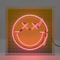 Fun Smile Pink: SW Smiley Acrylic Box Glass Neon