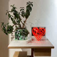 Mini-Glas-Neonschild 'Herz'