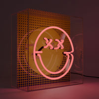 Fun Smile Pink: SW Smiley Acrylic Box Glass Neon