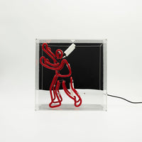 'Bookcase Man' Neon Box Sign