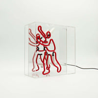 'Bookcase Man' Neon Box Sign