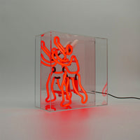'Bookcase Man' Neon Box Sign