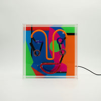 'Memphis Face' Neon Box Sign