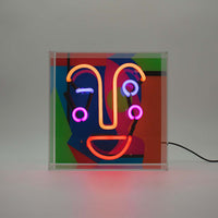 'Memphis Face' Neon Box Sign
