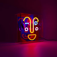 'Memphis Face' Neon Box Sign