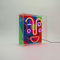 'Memphis Face' Neon Box Sign