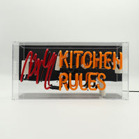 My Kitchen my rules: Acrylic Box Glass Neon