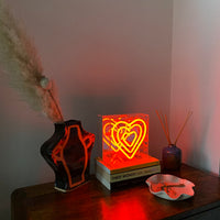 Mini-Glas-Neonschild 'Herz'