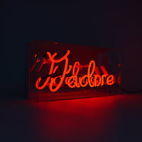 Insegna al neon in vetro "J'adore