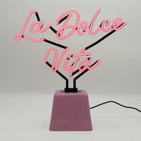 La Dolce Vita Pink: Ceramic Base Glass Neon