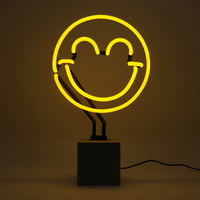 Happy: SW Smiley Concrete Base Glass Neon