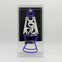 'Lava Lamp Blue' Neon Box Sign