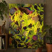 Welcome to the jungle Green: The Original Smiley LED Neon Canvas