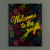 Welcome to the jungle Black: The Original Smiley LED Neon Canvas