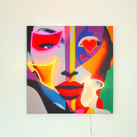 Face Shapes - Wall Painting (LED Neon) Standard
