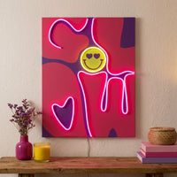 Glow: S.W.Smiley LED Neon Canvas