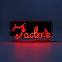 Insegna al neon in vetro "J'adore