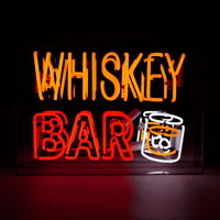 'Whiskey Bar' Neon Box Sign