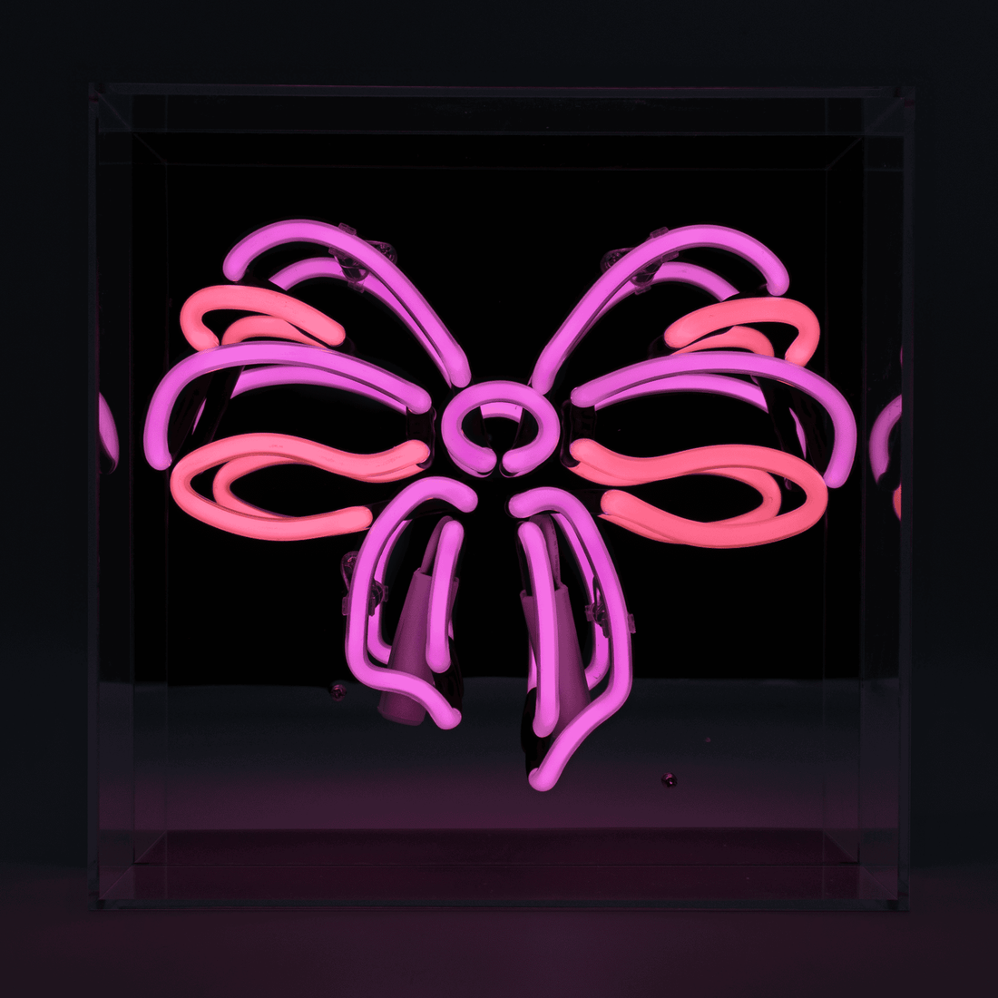 'Bow' Neon Box Sign