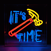 'Hammer Time' Neon Box Sign