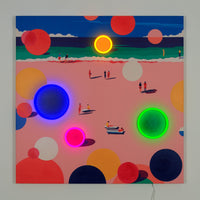 Beach: LED Neon Canvas Art