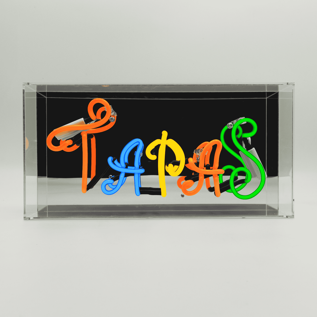 'Tapas' Neon Box Sign