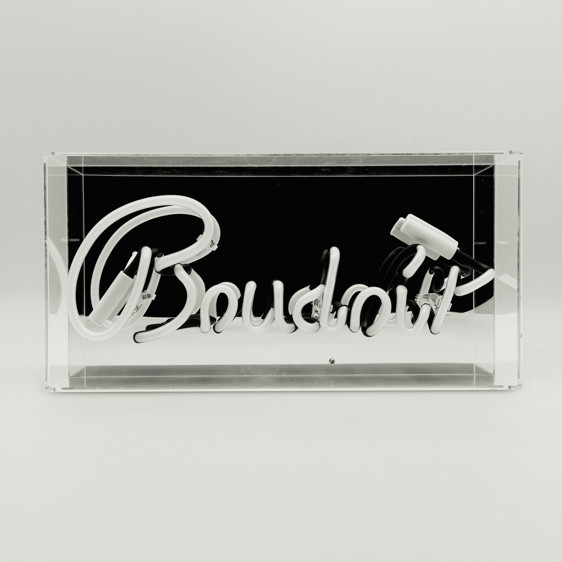 Insegna al neon in vetro 'Boudoir