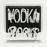 'Vodka Rocks' Neon Box Sign