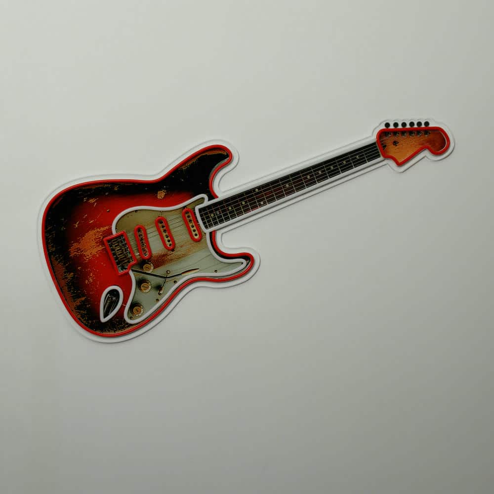 'Electric Guitar' Neon LED Sign - Wall Mounted