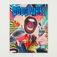 Good Vibes Bad Attitude: SW Smiley LED Neon Canvas
