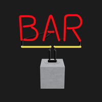 Vetro di ricambio (SOLO VETRO) - Insegna "Bar" al neon
