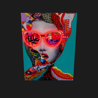 Tableau d'art mural 'Chic Woman' - LED Neon