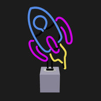 Neonschild 'Rakete'