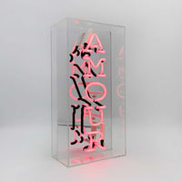 'Amour' Glass Neon Sign
