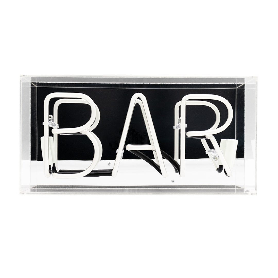Enseigne néon en verre 'Bar' - ROSE