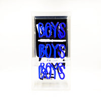 'Boys Boys Boys' Glass Neon Sign