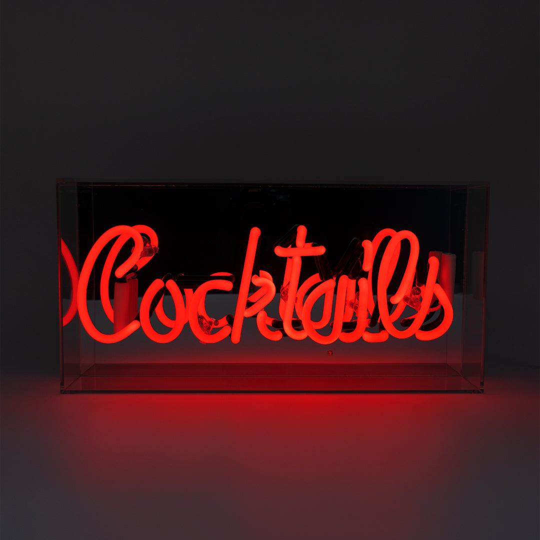 Cocktails Glas-Neonschild - Rotem