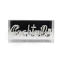 Pink 'Cocktails' Acrylic Box Neon Light - Locomocean