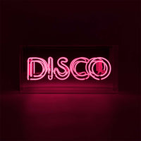 Disco' Glass Neon Sign - Pink