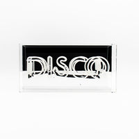 Disco" Glas-Neonschild - Lila