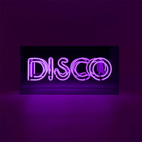 Disco" Glas-Neonschild - Lila