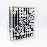 Diva" Acrylbox Neonlicht mit Pailletten