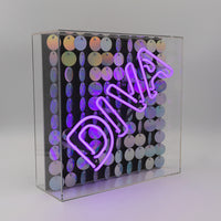 Diva" Acrylbox Neonlicht mit Pailletten