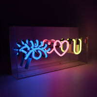 'Eye Love You' Glass Neon Sign