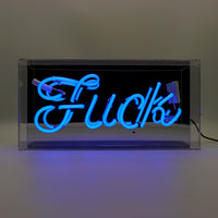 Fuck" Glas-Neonschild