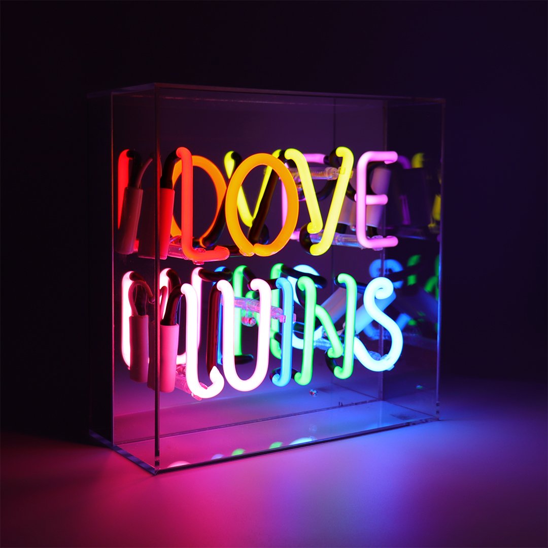 'Love Wins' Acrylic Box Neon Light - Locomocean