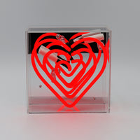 Mini-Glas-Neonschild 'Herz'